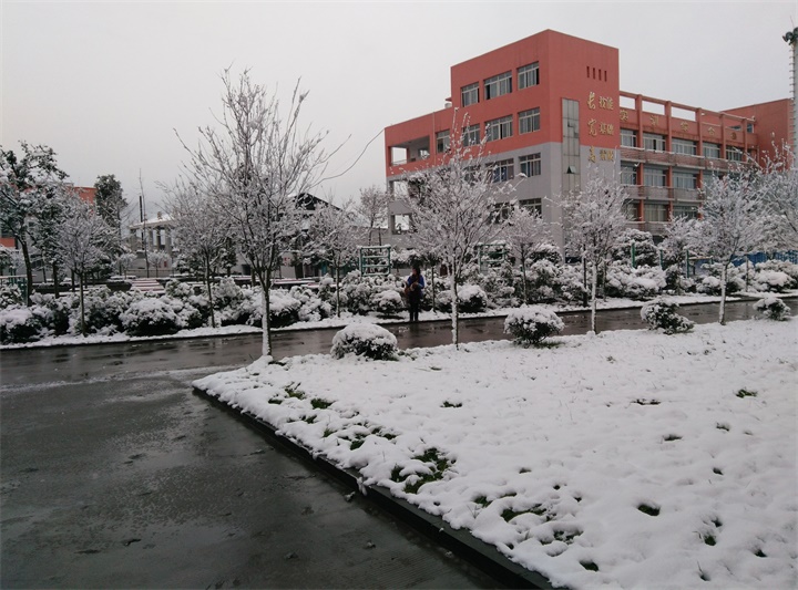 建校雪景